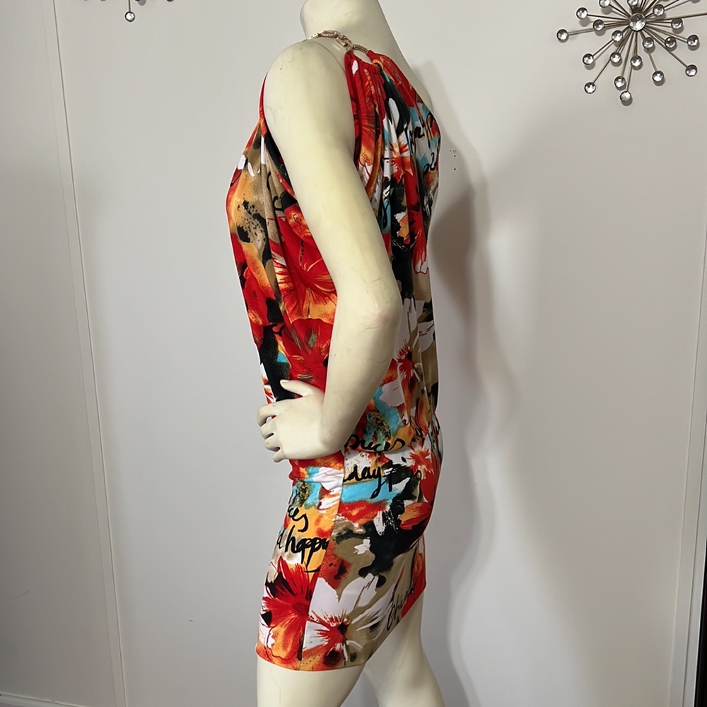 CACH’E One Shoulder, Flower Print Mini Dress - Picture 6 of 12